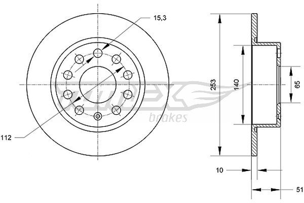 TOMEX BRAKES Jarrulevy TX 70-29